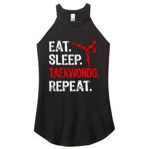 Eat Sleep Taekwondo Repeat Taekwondo Player Funny Women's Perfect Tri Rocker Tank