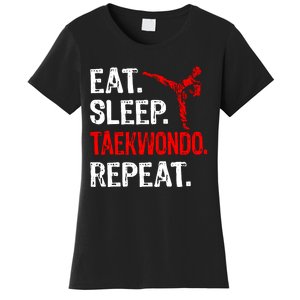 Eat Sleep Taekwondo Repeat Taekwondo Player Funny Women's T-Shirt