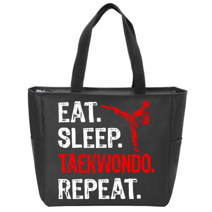 Eat Sleep Taekwondo Repeat Taekwondo Player Funny Zip Tote Bag