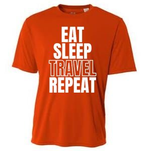 Eat Sleep Travel Repeat Meaningful Gift Cooling Performance Crew T-Shirt