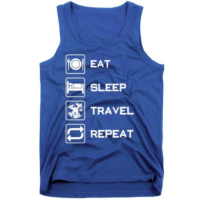 Eat Sleep Travel Repeat Gift Tank Top