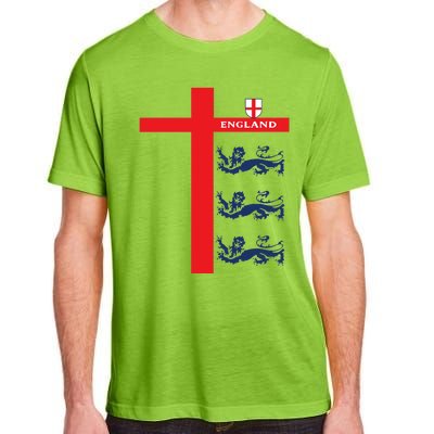 England Soccer Three Lions Flag Adult ChromaSoft Performance T-Shirt