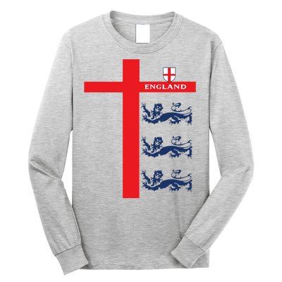 England Soccer Three Lions Flag Long Sleeve Shirt