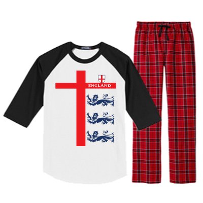 England Soccer Three Lions Flag Raglan Sleeve Pajama Set