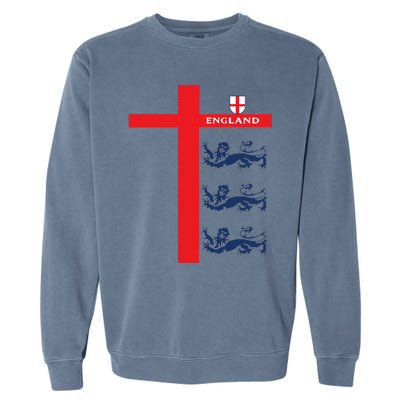 England Soccer Three Lions Flag Garment-Dyed Sweatshirt