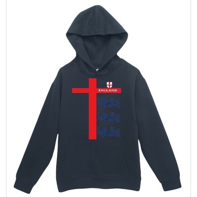 England Soccer Three Lions Flag Urban Pullover Hoodie