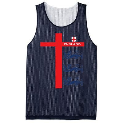 England Soccer Three Lions Flag Mesh Reversible Basketball Jersey Tank