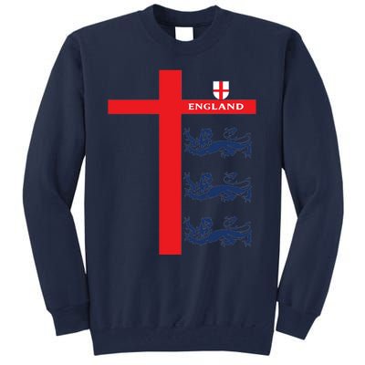 England Soccer Three Lions Flag Tall Sweatshirt