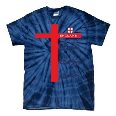 England Soccer Three Lions Flag Tie-Dye T-Shirt