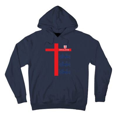 England Soccer Three Lions Flag Tall Hoodie