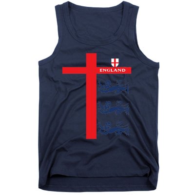 England Soccer Three Lions Flag Tank Top