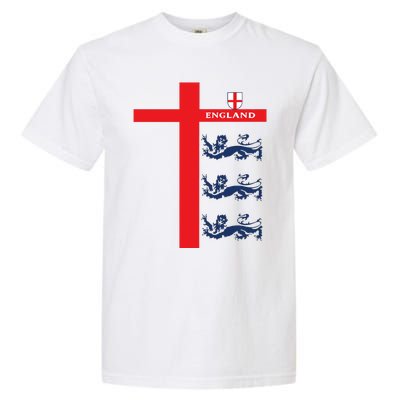 England Soccer Three Lions Flag Garment-Dyed Heavyweight T-Shirt