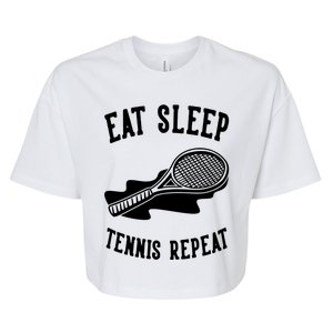 Eat Sleep Tennis Repeat Gift Bella+Canvas Jersey Crop Tee