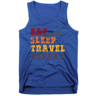 Eat Sleep Travel Repeat Travel Lover Humor Quote Design Great Gift Tank Top