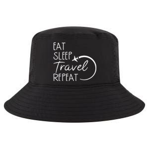 Eat Sleep Travel Repeat Vacation Cool Comfort Performance Bucket Hat