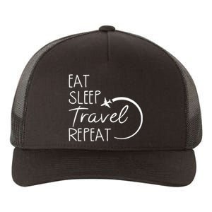 Eat Sleep Travel Repeat Vacation Yupoong Adult 5-Panel Trucker Hat