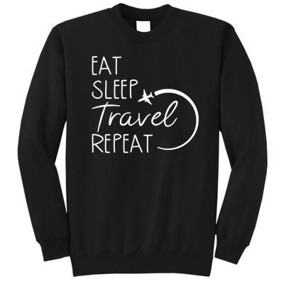 Eat Sleep Travel Repeat Vacation Sweatshirt