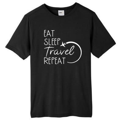 Eat Sleep Travel Repeat Vacation Tall Fusion ChromaSoft Performance T-Shirt