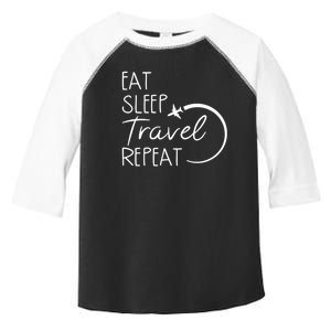 Eat Sleep Travel Repeat Vacation Toddler Fine Jersey T-Shirt