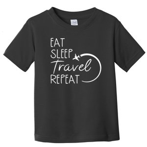 Eat Sleep Travel Repeat Vacation Toddler T-Shirt