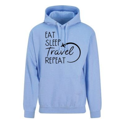 Eat Sleep Travel Repeat Vacation Unisex Surf Hoodie