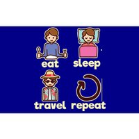 Eat Sleep Travel Repeat Traveling Camping Traveler World Meaningful Gift Bumper Sticker