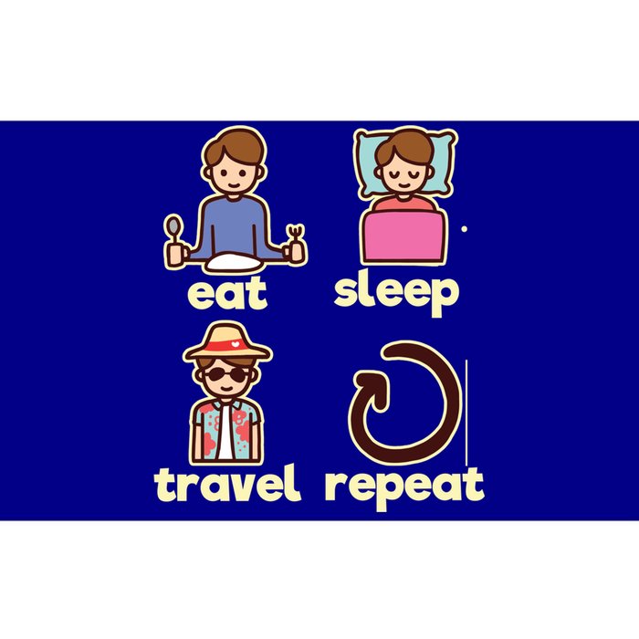 Eat Sleep Travel Repeat Traveling Camping Traveler World Meaningful Gift Bumper Sticker