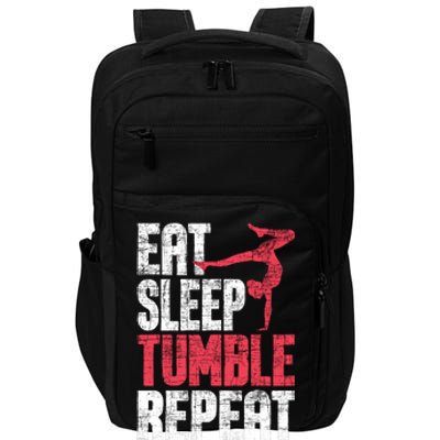 Eat Sleep Tumble Repeat Gymnast Aerobics Gymnastics Lover Impact Tech Backpack