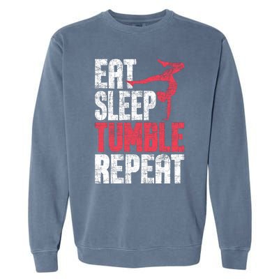 Eat Sleep Tumble Repeat Gymnast Aerobics Gymnastics Lover Garment-Dyed Sweatshirt