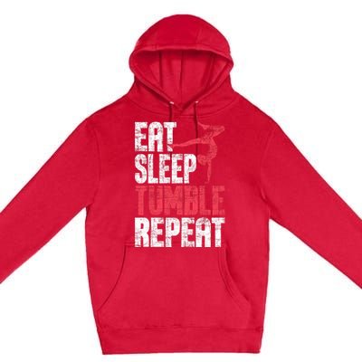 Eat Sleep Tumble Repeat Gymnast Aerobics Gymnastics Lover Premium Pullover Hoodie