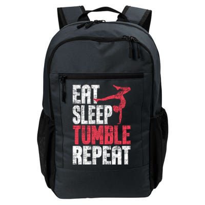 Eat Sleep Tumble Repeat Gymnast Aerobics Gymnastics Lover Daily Commute Backpack