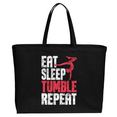 Eat Sleep Tumble Repeat Gymnast Aerobics Gymnastics Lover Cotton Canvas Jumbo Tote