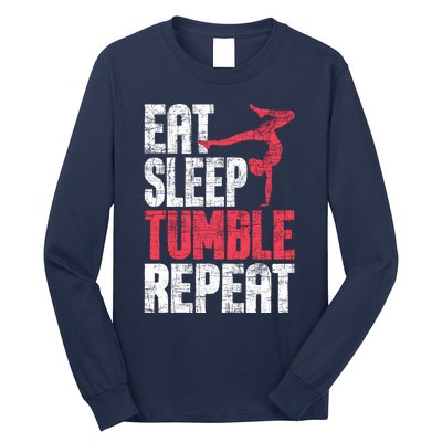 Eat Sleep Tumble Repeat Gymnast Aerobics Gymnastics Lover Long Sleeve Shirt