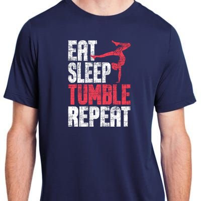 Eat Sleep Tumble Repeat Gymnast Aerobics Gymnastics Lover Adult ChromaSoft Performance T-Shirt