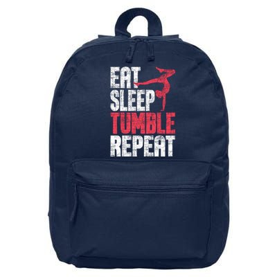 Eat Sleep Tumble Repeat Gymnast Aerobics Gymnastics Lover 16 in Basic Backpack