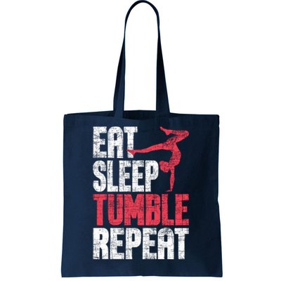 Eat Sleep Tumble Repeat Gymnast Aerobics Gymnastics Lover Tote Bag