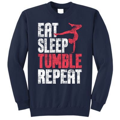 Eat Sleep Tumble Repeat Gymnast Aerobics Gymnastics Lover Tall Sweatshirt