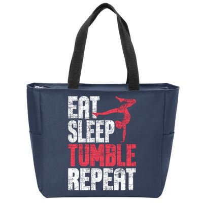 Eat Sleep Tumble Repeat Gymnast Aerobics Gymnastics Lover Zip Tote Bag