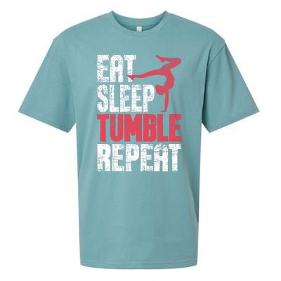 Eat Sleep Tumble Repeat Gymnast Aerobics Gymnastics Lover Sueded Cloud Jersey T-Shirt