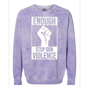 Enough Stop The Violence Fist Colorblast Crewneck Sweatshirt