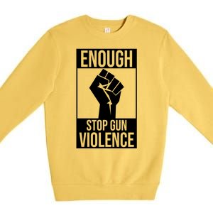 Enough Stop The Violence Fist Premium Crewneck Sweatshirt