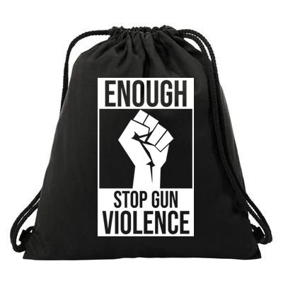 Enough Stop The Violence Fist Drawstring Bag