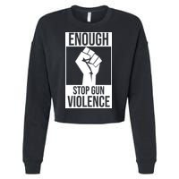 Enough Stop The Violence Fist Cropped Pullover Crew