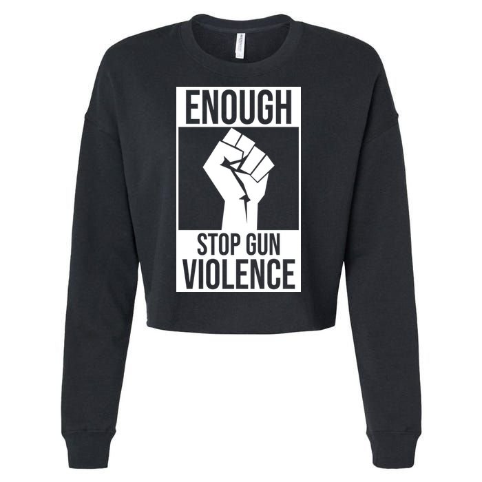 Enough Stop The Violence Fist Cropped Pullover Crew