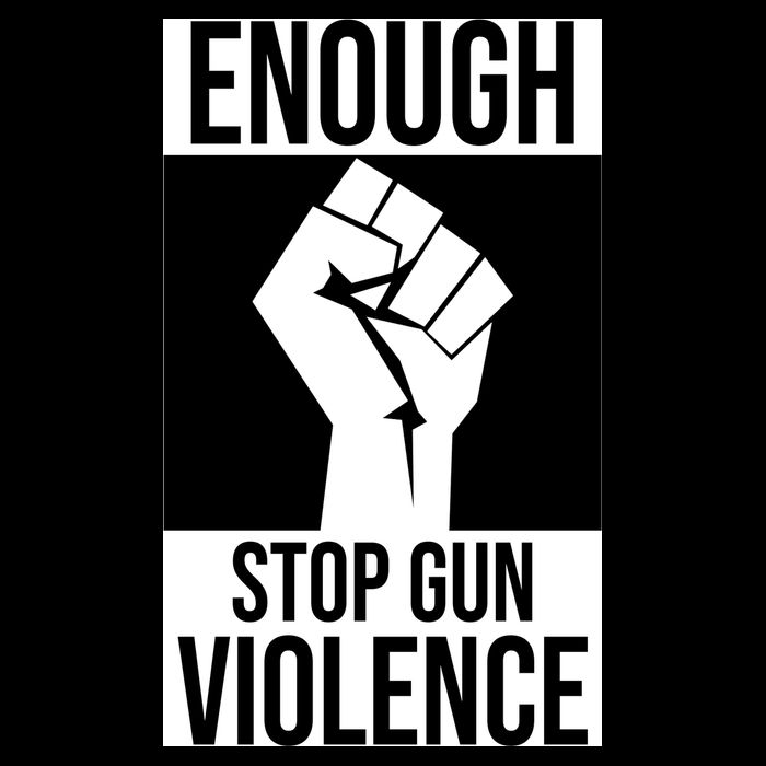 Enough Stop The Violence Fist Cropped Pullover Crew