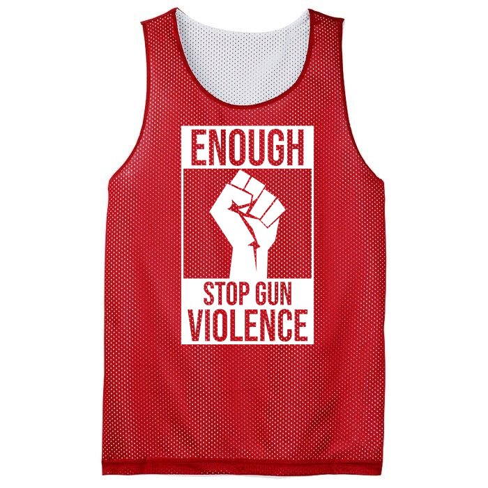 Enough Stop The Violence Fist Mesh Reversible Basketball Jersey Tank