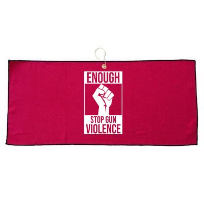 Enough Stop The Violence Fist Large Microfiber Waffle Golf Towel