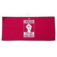 Enough Stop The Violence Fist Large Microfiber Waffle Golf Towel