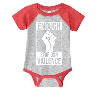 Enough Stop The Violence Fist Infant Baby Jersey Bodysuit