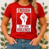 Enough Stop The Violence Fist Womens T-Shirt